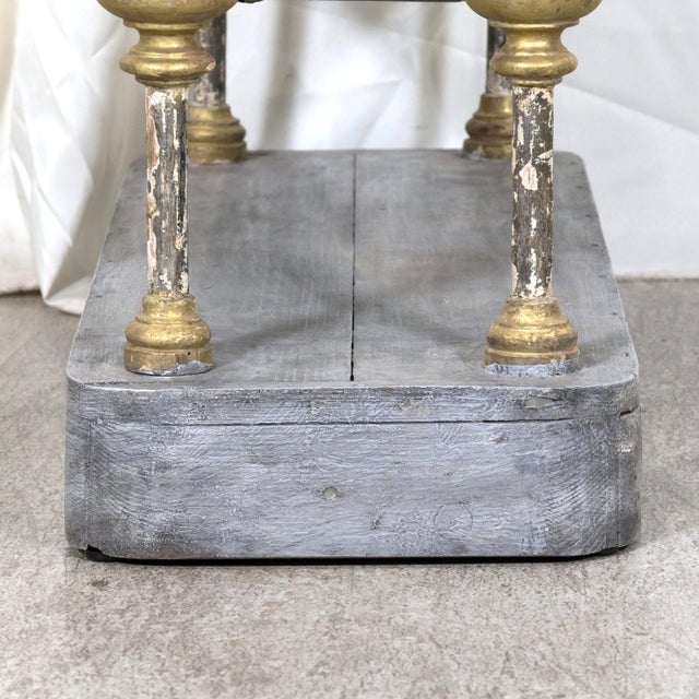 Large Bespoke French Industrial Artist's Shelf or Étagère With 19th Century Giltwood Fragments For Sale - Image 15 of 16