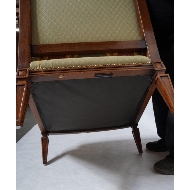 1990s William Switzer Louis XVI Continental Upholstered Armchair For Sale - Image 13 of 18