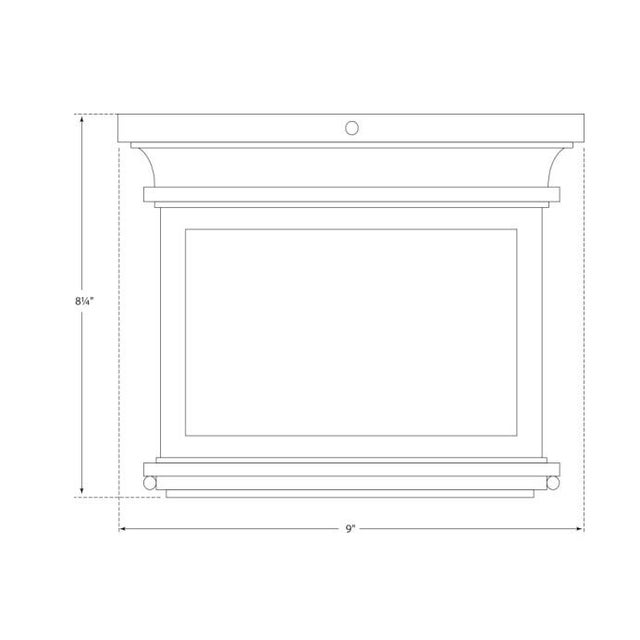 Traditional Chapman & Myers for Visual Comfort Signature Club Small Square Flush Mount in Antique-Burnished Brass with Clear Glass For Sale - Image 3 of 3