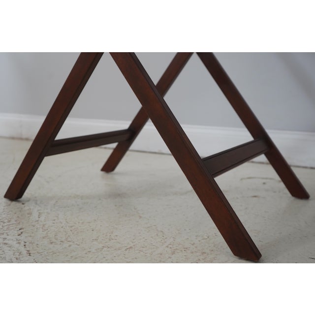Baker Furniture Company Baker Mahogany Chippendale Style Butlers Tray Table For Sale - Image 4 of 15