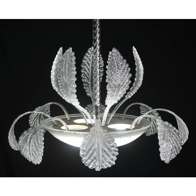 1940s Lovely Art Deco Barovier E Toso Chandelier, Murano Glass For Sale - Image 4 of 14