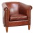 Cowhide Leather Club Chair with Decorative Nails For Sale