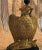 Black Mid 19th Century French Empire Metal Marble and Gilt Ormolu Eagle Crystal Luster Candle Holders - a Pair For Sale - Image 8 of 12
