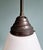Metal Large Art Deco Pendant Light in Conical White Opaline Glass, 1930s For Sale - Image 7 of 13