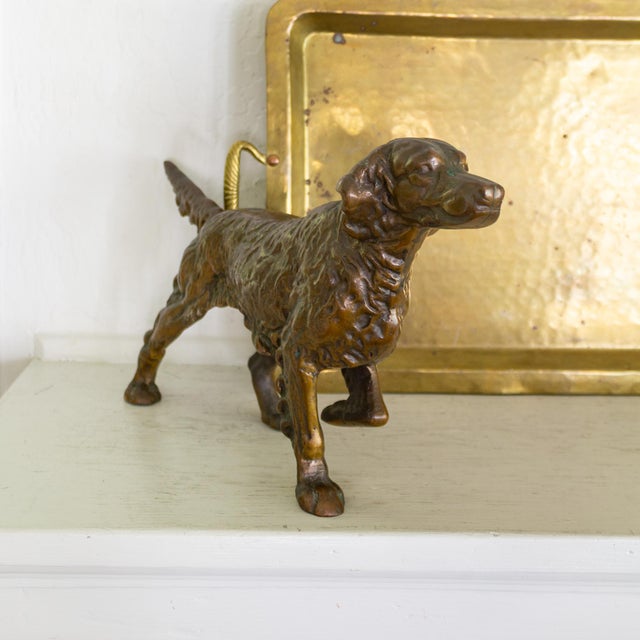 Metal Bronze Hunting Dog Sculpture English Springer Spaniel or Irish Setter For Sale - Image 7 of 17