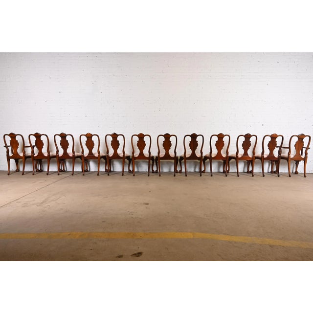 Wood Kindel Furniture Winterthur Collection Georgian Carved Mahogany Dining Chairs, Set of Twelve For Sale - Image 7 of 12