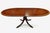 English Regency Revival Flame Mahogany Oval Extension Dining Table With Satinwood Crossbanding and Brass Paw Feet, Circa 1935 For Sale - Image 4 of 9