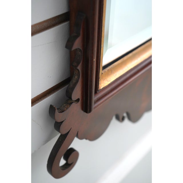 Southampton Chippendale Mahogany Beveled Glass Mirror For Sale - Image 9 of 12