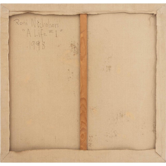 Wood Roni Nicholson "A Life #1" Mixed Media, 1998 For Sale - Image 7 of 8