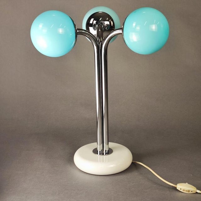 Blue Polaris Table Lamp by Superstudio for Poltronova For Sale - Image 8 of 8
