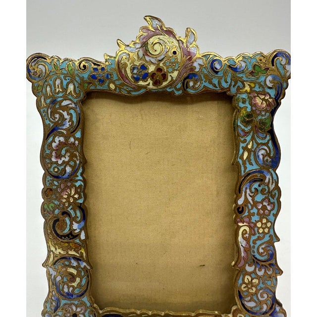 Antique Cloisonné Bronze Frame, 1890s, in Flawless conditions. Designed 1890 to 1919
