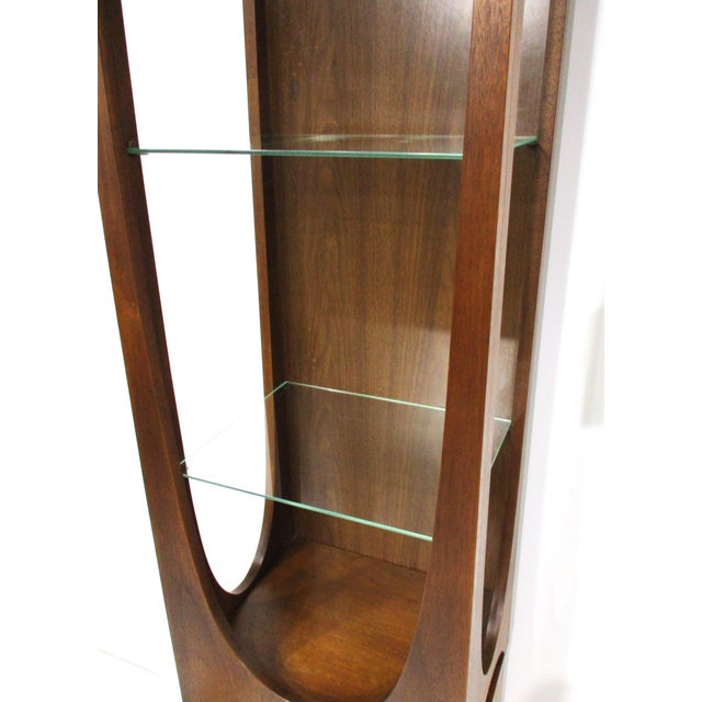 Brown Rare Broyhill Brasilia 2 Piece Curio Display Cabinet For Sale - Image 8 of 12