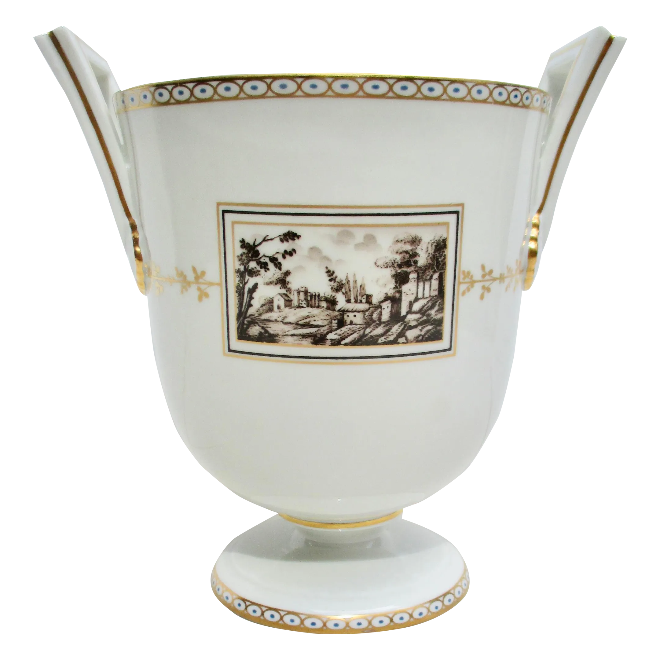 Richard Ginori Fiesole Porcelain Vase 90s' | Chairish