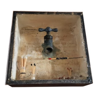 Mixed‑Media Curiosity Box With Faucet & Vials (Sharon Payne Bolton) For Sale