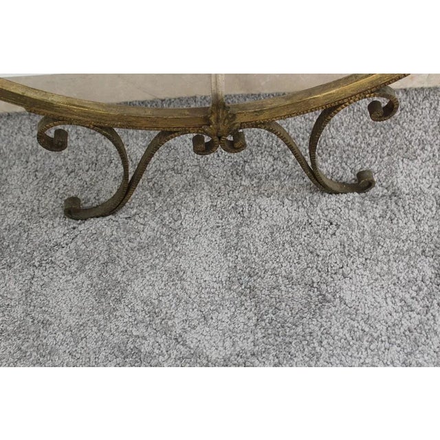 Art Deco Oval Mirror in Brass, Italy, 1940s For Sale - Image 10 of 11