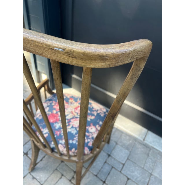 Textile Pair of Attributed Hooker Spindle Chairs With Ralph Lauren Upholstery For Sale - Image 7 of 7