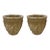 1980s Pair of Rustic Weathered Cast Stone Garden Planters For Sale