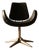 Alipes Black Swivel Salon Chair with Chrome Star Base by Giorgetto Giugiaro for Gamma & Bross, Italy, 1940s For Sale