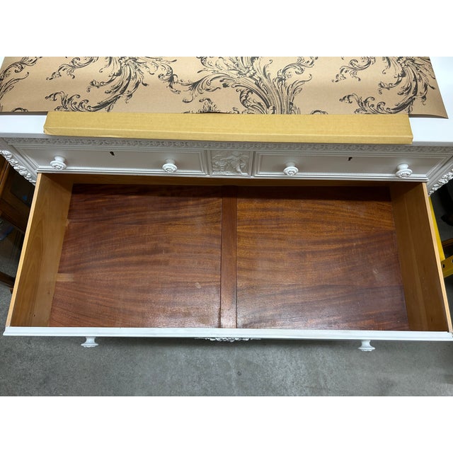 Antique Sligh French Style Dresser W/ Gesso & Mirror For Sale - Image 15 of 16