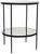 NOIR Anna Side Table in Black Metal with Antique Glass For Sale - Image 9 of 9