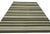 Olive Handmade Woolen Flat Weave Rug, Olive Green and White Striped Wool Rug - 8'x10' For Sale - Image 8 of 13