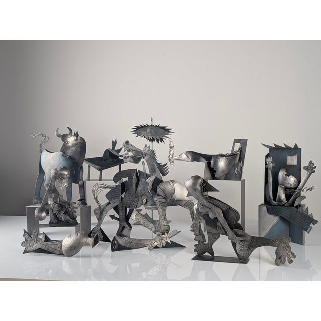 Metal Guernica Sculptures from Picasso, Set of 10 For Sale - Image 13 of 17