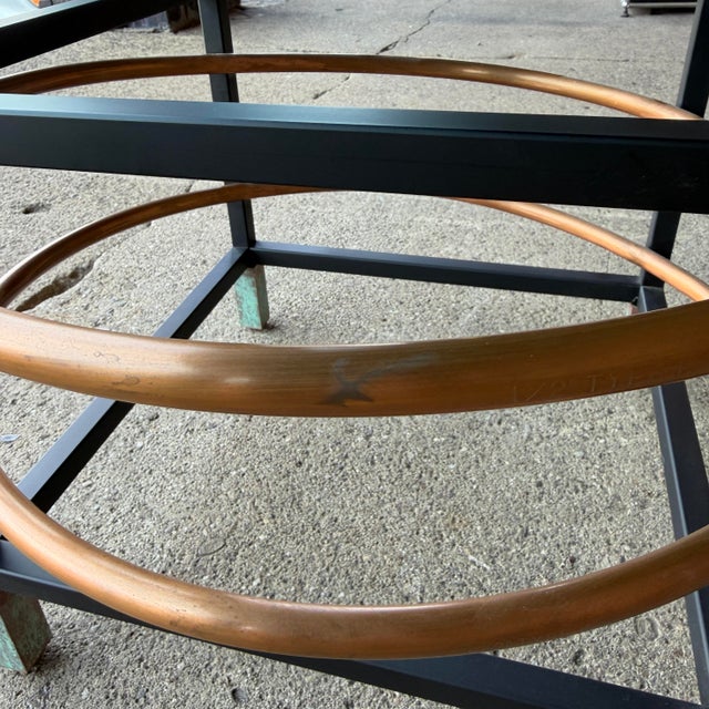 Leon Rosen for Pace Collection Copper and Glass Coffee Table For Sale In Cleveland - Image 6 of 8