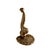 Vintage Mid Century Asian Gold Koi Dolphin and Shell Wall Shelf Decorative Bracket For Sale