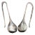 1980's Sterling Silver Teardrop Earrings For Sale
