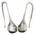 1980's Sterling Silver Teardrop Earrings, A Pair For Sale