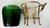 Antique Decorative Container in Green Glass and Brass Frame with Lion Heads, 1930s For Sale - Image 6 of 14