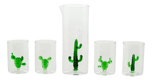 Cactus Set of Jug and 4 Glasses from Casarialto, Set of 5