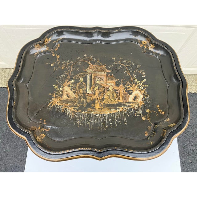 Antique Chinoisere Tray Table For Sale - Image 9 of 9