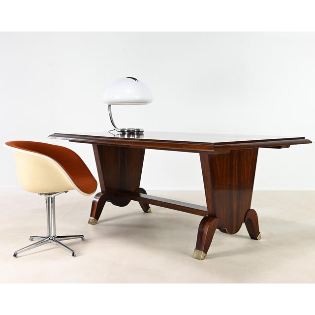 Vintage French Art Deco Rosewood Dining Table, 1930 For Sale - Image 4 of 17