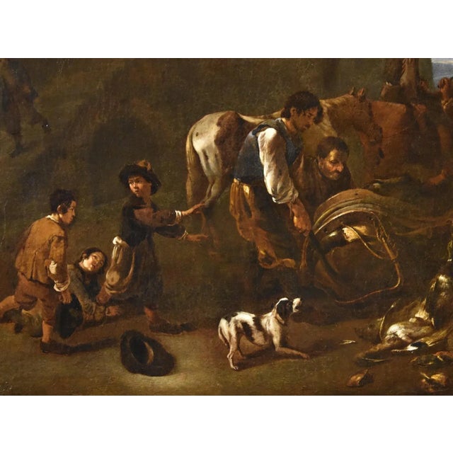 Baroque After Jan Miel, Landscape, 1650, Oil on Canvas For Sale - Image 3 of 14