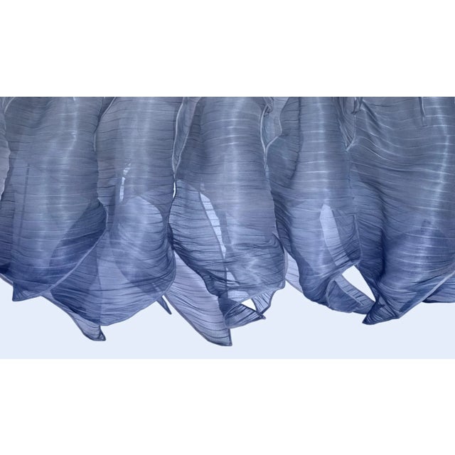 Blue Nebula Grande Hand Painted Pendant Lamp by Mirei Monticelli For Sale - Image 6 of 7