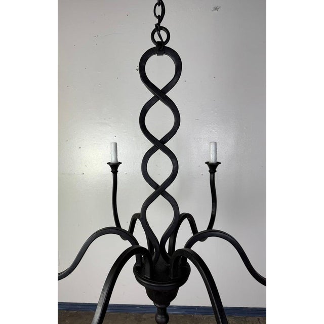 2020s Wrought Iron Mulholland Chandelier by Miamar Home Sku: Mla0817 For Sale - Image 5 of 10