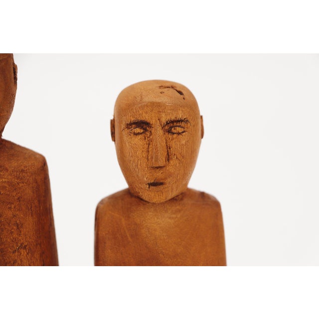 American Folk Art Set of Two Wooden Male Torsos, Early 20th Century For Sale - Image 4 of 15