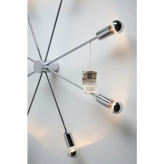 Space Age 8-Arm Sputnik Wall Lamp in Chrome from Cosack Leuchten, 1960s For Sale - Image 3 of 13