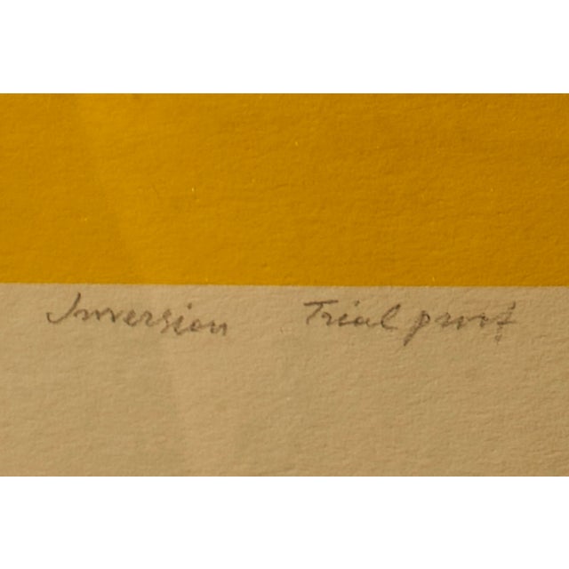 1973 Abstract Lithograph Inversion, Trial Proof by Theo Hios For Sale - Image 4 of 6