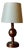 Art Deco Bohemian Style Gilt Brass Table Lamp, France, 1940s For Sale
