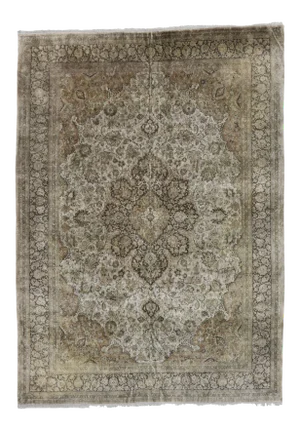 Vintage Persian Silk Qum Rug - 08'02 X 11'06