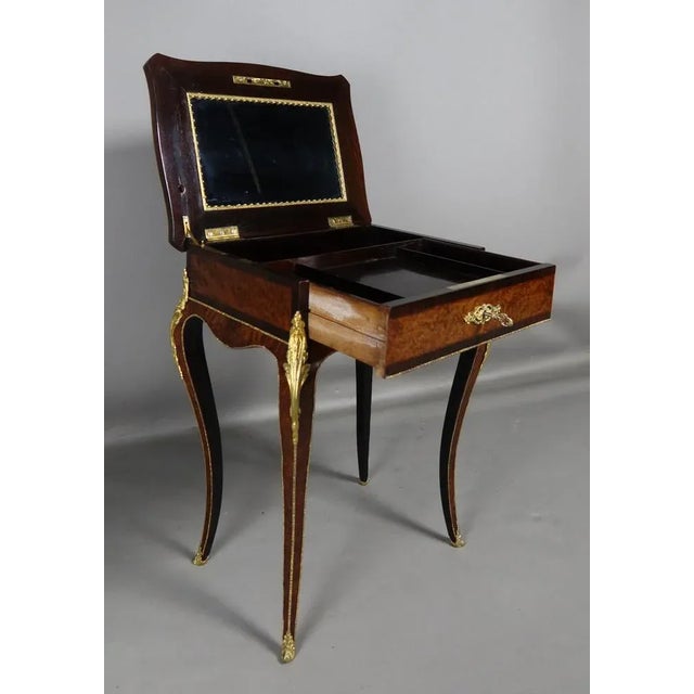 Wood Vintage Brown Wood Table For Sale - Image 7 of 11