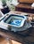Chinoiserie Antique Chinese Blue & White Export Porcelain Serving Dish | Pagoda Landscape 19th Century For Sale - Image 3 of 12