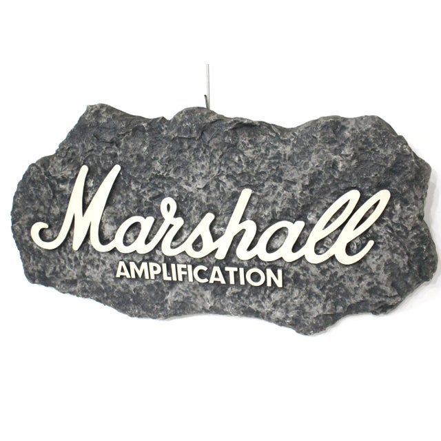 Vintage Marshall Amplification Stereo Rock & Roll Guitar Store Sign For Sale - Image 11 of 11