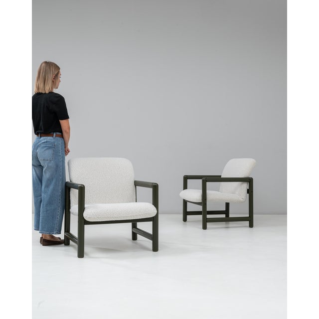 20th Century Czech Lounge Chairs With Green Tubular Frames - A Pair For Sale - Image 17 of 18