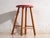 Vintage Wooden Stool with Round Seat, Central Europe, 1950 For Sale - Image 4 of 7