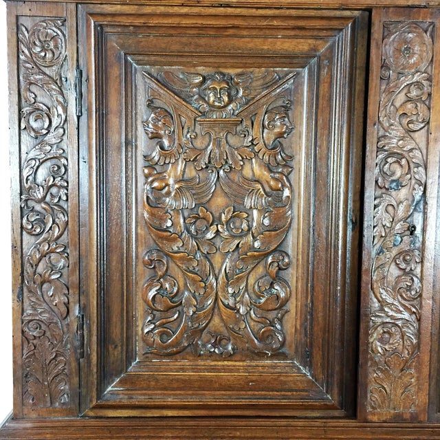 Renaissance Richly Carved Cupboard, 1580 For Sale - Image 3 of 12