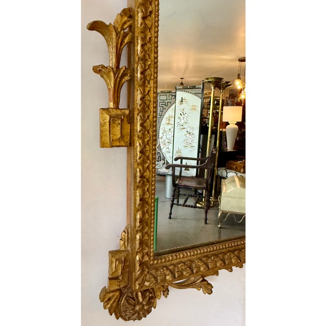 Robert Adam Style British Georgian Giltwood Wall Mirror For Sale In Miami - Image 6 of 9