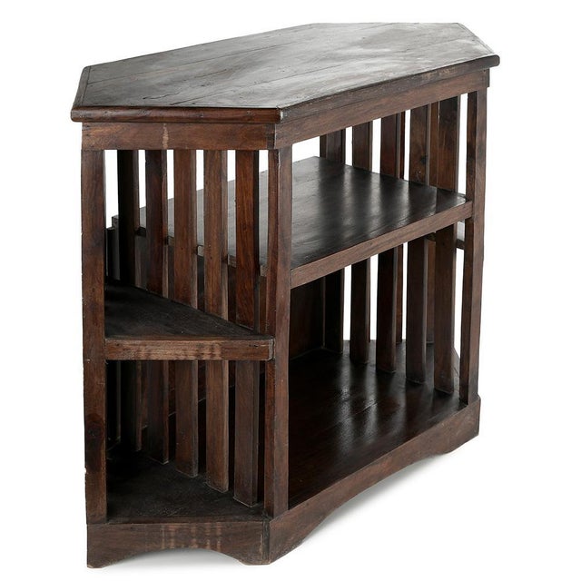 This solid wood storage unit captivates with its unique hexagonal design and timeless charm. Made with care, it features a...